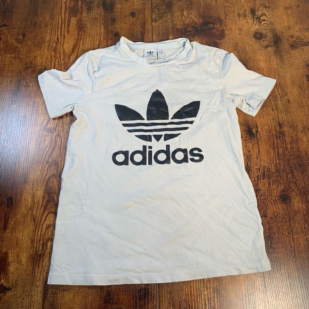 Women's Adidas Gray Pink T-Shirt Adidas Logo Size XS High Quality T Shirt